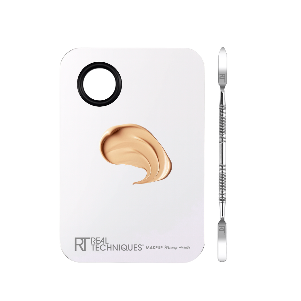 Bộ dụng cụ bảng trộn nền kèm thanh trét nền RT REAL TECHNIQUES Makeup Mixing Palette RTB003